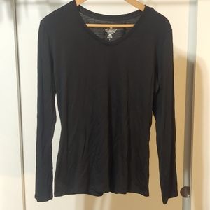 Black Long Sleeve Wool Shirt